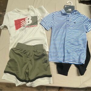 New Balance Kids Matching Set - White, Blue, Green